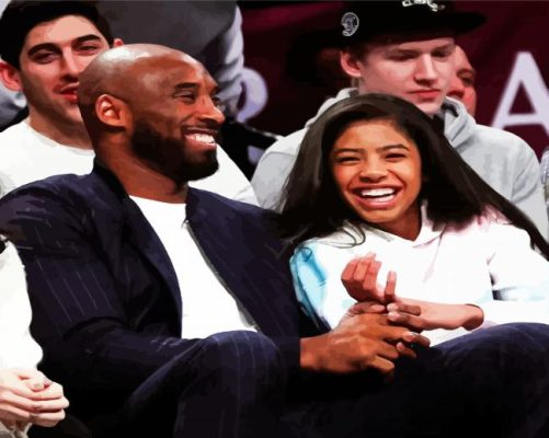 Happy Kobe And Gianna Paint By Numbers