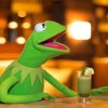 Kermit Drinking Juice Paint By Numbers