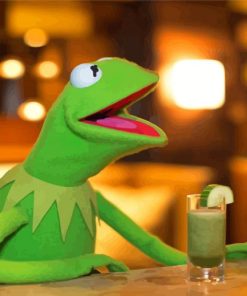 Kermit Drinking Juice Paint By Numbers