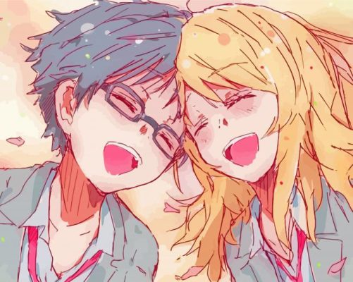 Kousei And Kaori Your Lie In April Art Paint By Numbers