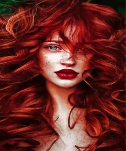 Lady With Red Hair Paint By Numbers