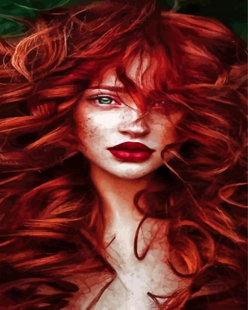 Lady With Red Hair Paint By Numbers