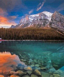 Lake Louise Canada Sunset Paint By Numbers