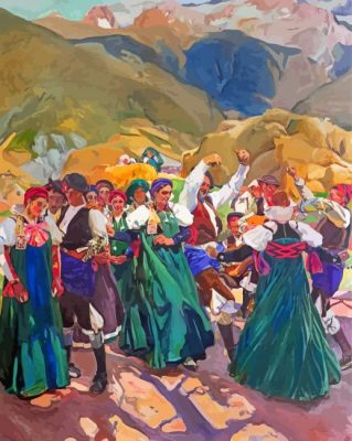 People Dancing Joaquin Sorolla Paint By Numbers