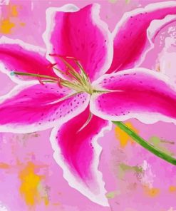 Pink Lily Art Paint By Numbers