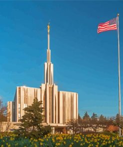 Seattle Temple In The Usa Paint By Numbers