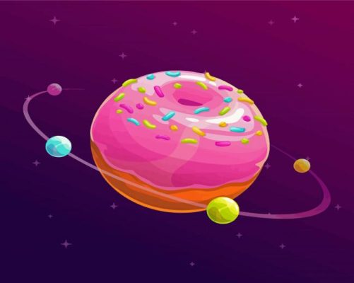 Space Donut Paint By Numbers