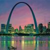 St Louis Gateway Arch Sunset Paint By Numbers