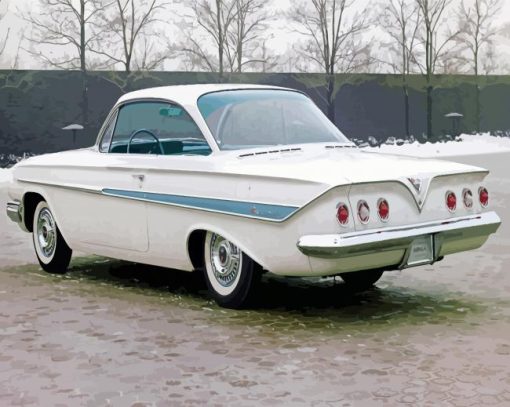 White 61 Impala Paint By Numbers