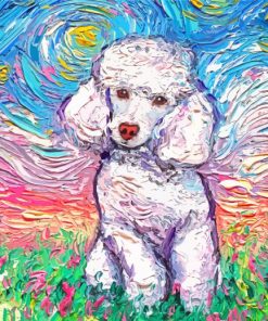 White Poodle Art Paint By Numbers