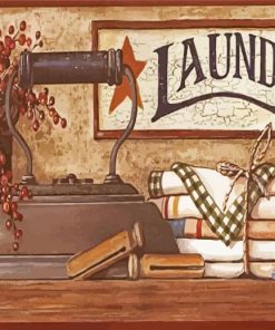 Antique Laundry Room Paint By Numbers