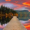 Autumn Sunset Lake Reflection Paint By Numbers