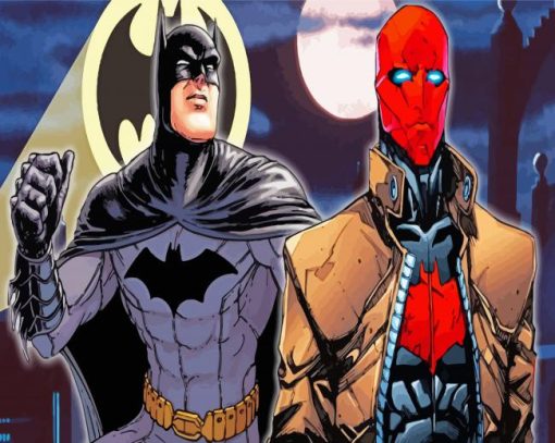 Batman And Red Hood Paint By Numbers