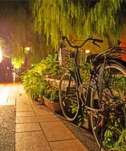 Bicycle In Shizuoka Alleys Paint By Numbers