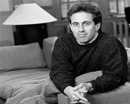 Black And White Jerry Seinfeld Paint By Numbers