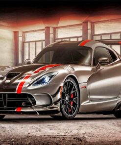 Black And Grey Dodge Viper Paint By Number