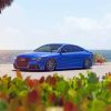 Blue Audi Rs5 Seaside Paint By Numbers