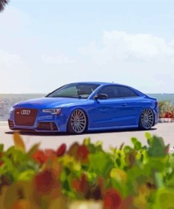 Blue Audi Rs5 Seaside Paint By Numbers