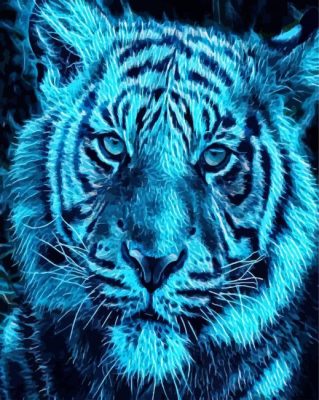 Blue Tiger Big Cat Paint By Numbers