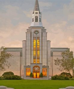 Boston Temple Sunset Paint By Number