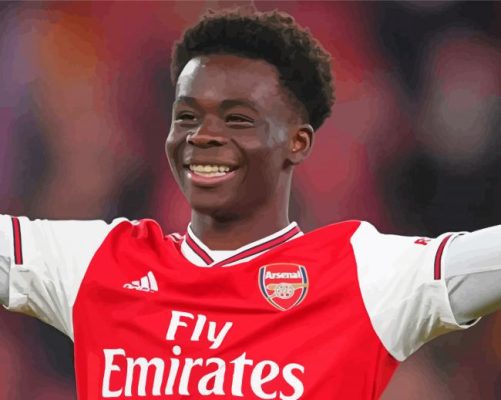 Bukayo Saka Player Paint By Numbers