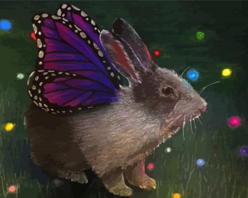 Butterfly Bunny Art Paint By Numbers