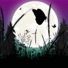 Butterfly Moon Silhouette Paint By Numbers