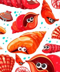 Cartoon Shells Paint By Numbers