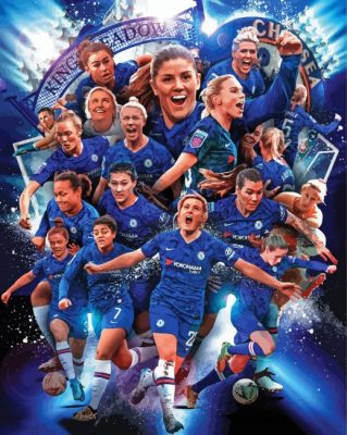 Chelsea FC Ladies Players Paint By Numbers