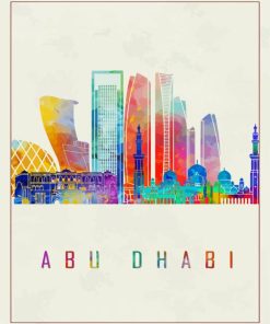 Colorful Abu Dhabi Poster Paint By Numbers