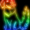 Colorful Neon Dog Paint By Numbers