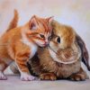 Cute Cat And Bunny Paint By Numbers