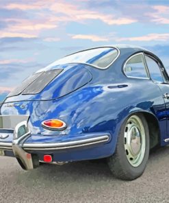 Dark Blue Porsche 356 Paint By Numbers