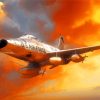 F100 Super Sabre At Sunset Art Paint By Numbers