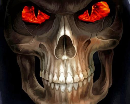 Grim Reaper Skull Art Paint By Numbers