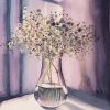 Gypsophila Glass Vase Art Paint By Numbers