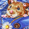 Hamster In Jean Pocket Paint By Numbers