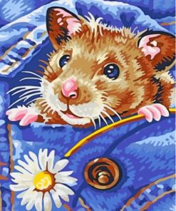 Hamster In Jean Pocket Paint By Numbers