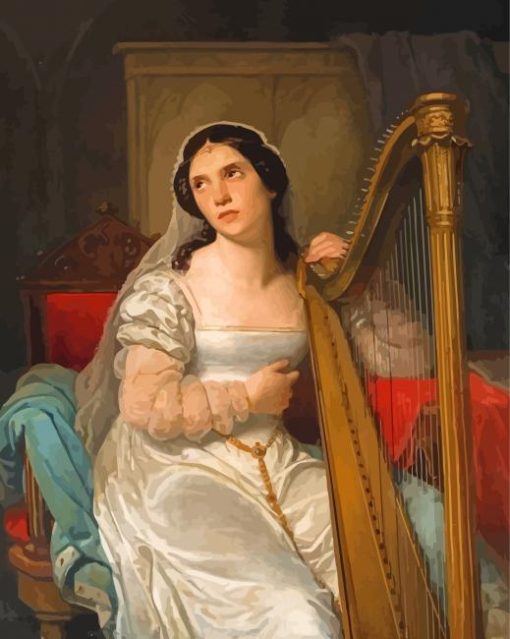 Harp Player Paint By Numbers