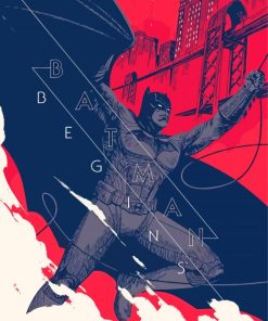 Illustration Batman Begins Poster Paint By Numbers