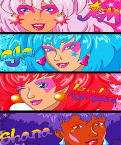 Jem And Holograms Characters Poster Paint By Numbers