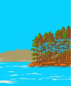 Lake Catherine State Park Art Paint By Numbers