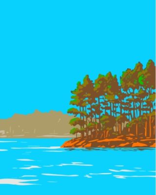 Lake Catherine State Park Art Paint By Numbers