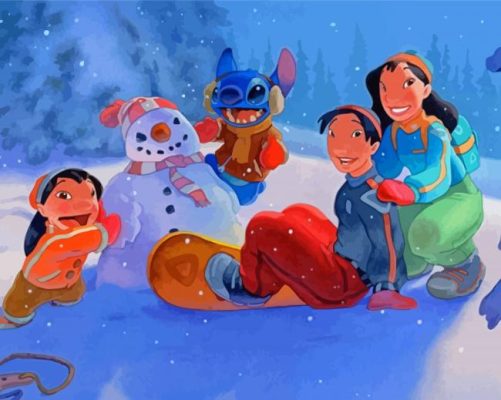 Lilo And Stitch Disney Winter Paint By Numbers