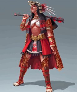 Mayan Woman Warrior Paint By Numbers