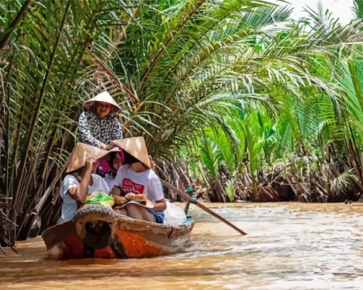 Mekong Delta River Paint By Numbers