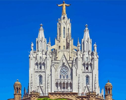 Mount Tibidabo Church Paint By Numbers