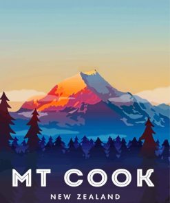 Mount Cook Poster Paint By Numbers