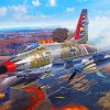 NA F100 Super Sabre Paint By Numbers