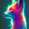 Neon Fox Paint By Numbers